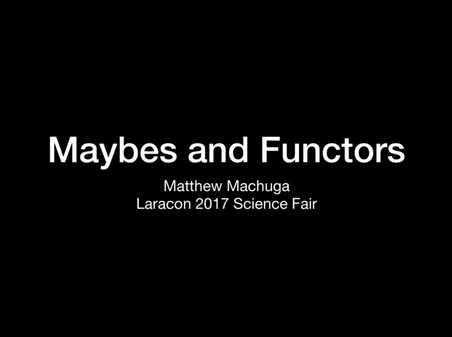 Maybes and functors
